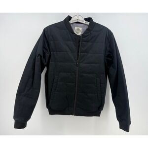 Hoodlamb Hemp Tailor Black Padded Water Resistant Bomber Jacket Mens‎ Size S